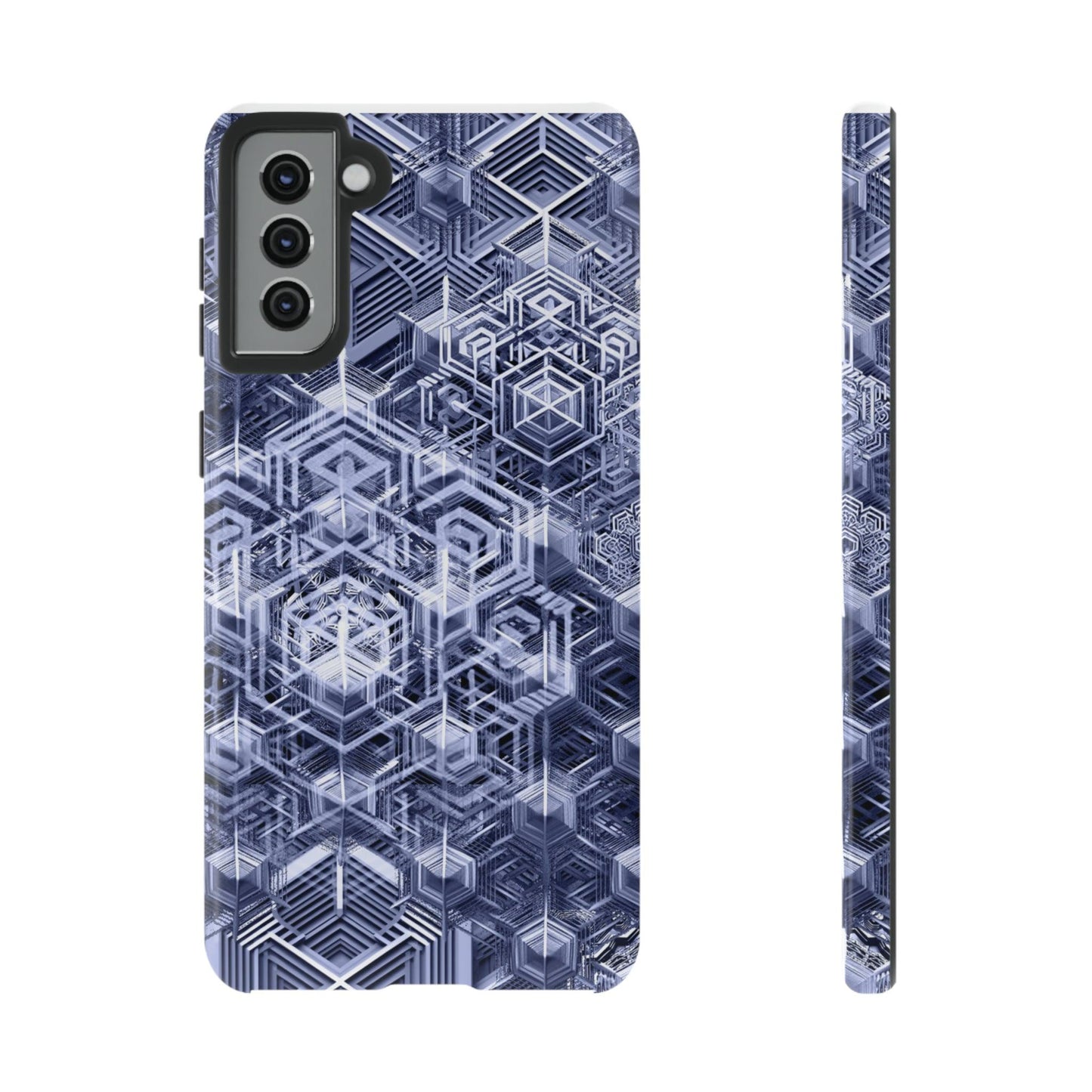 Sacred Geometry Hexagon Honeycomb Psychedelic AI Phone Case - Alchemystics.org