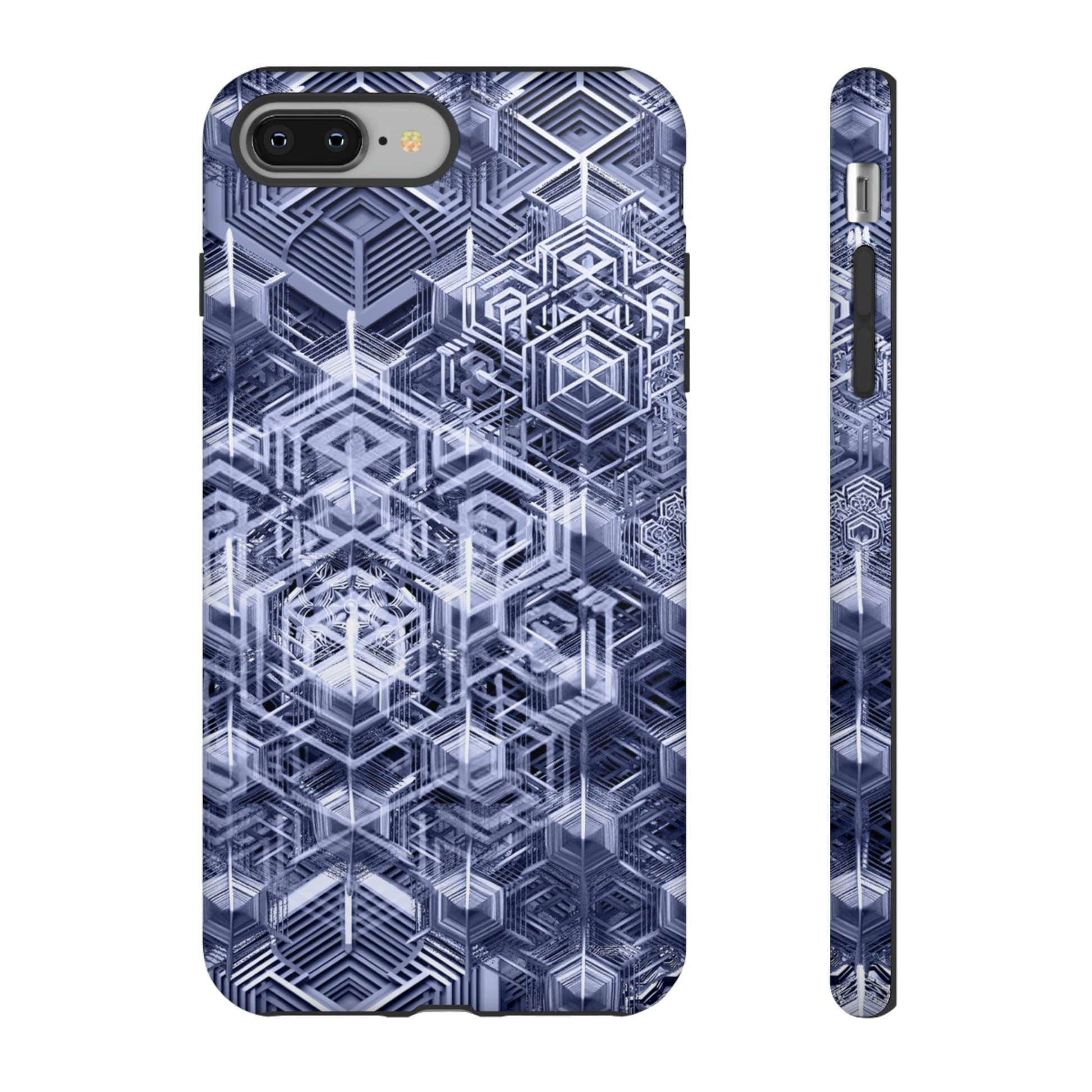 Sacred Geometry Hexagon Honeycomb Psychedelic AI Phone Case - Alchemystics.org