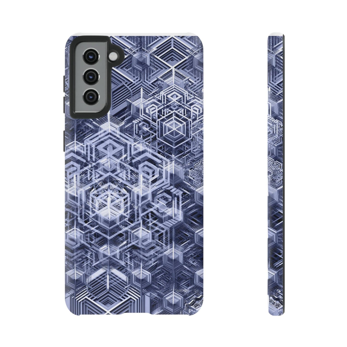 Sacred Geometry Hexagon Honeycomb Psychedelic AI Phone Case - Alchemystics.org