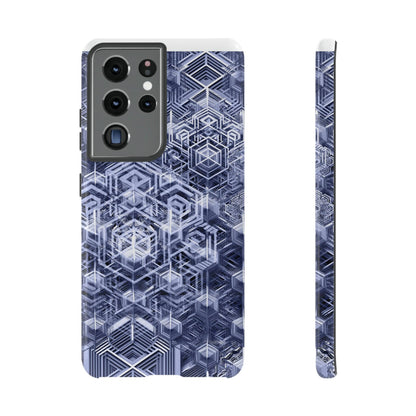 Sacred Geometry Hexagon Honeycomb Psychedelic AI Phone Case - Alchemystics.org