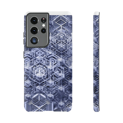Sacred Geometry Hexagon Honeycomb Psychedelic AI Phone Case - Alchemystics.org