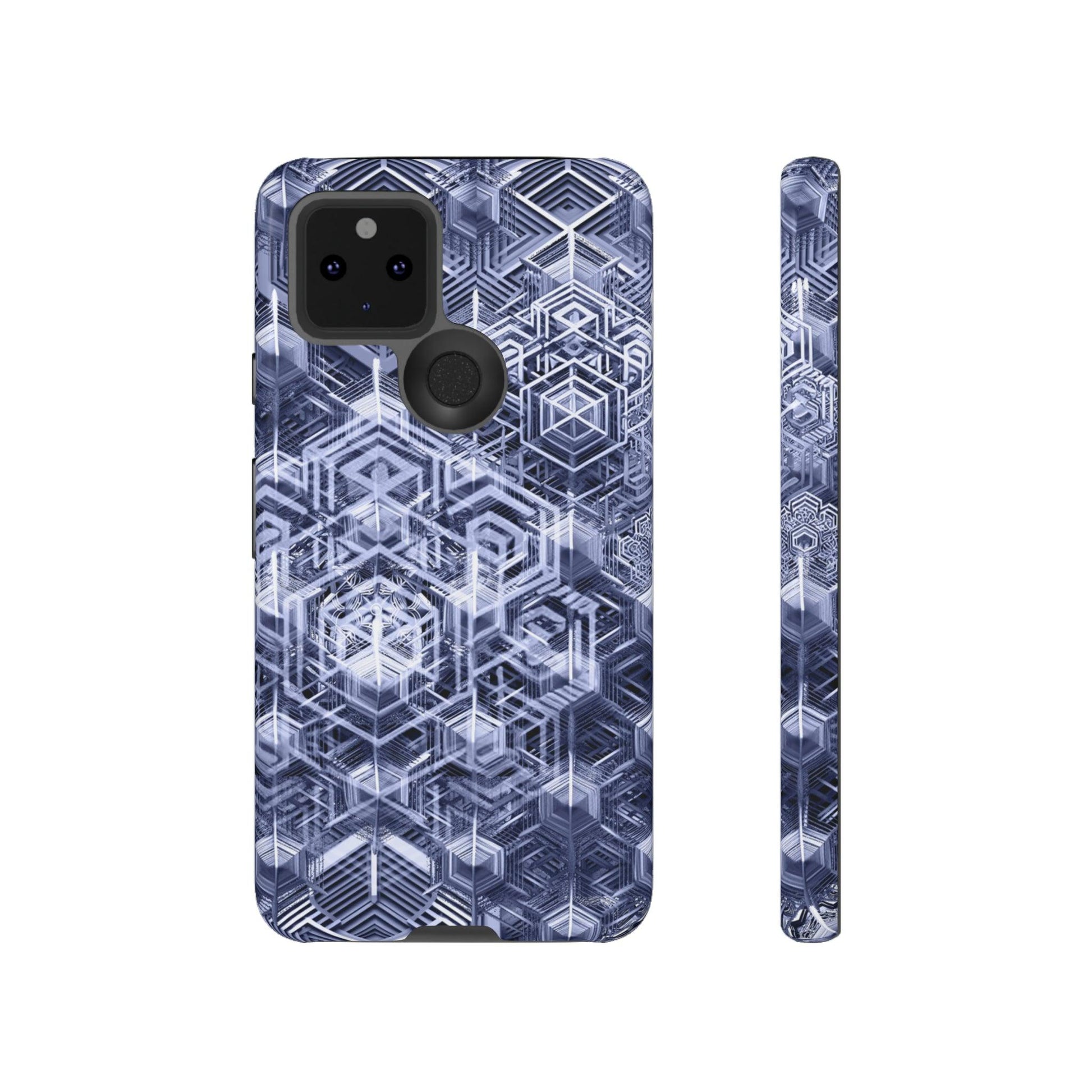 Sacred Geometry Hexagon Honeycomb Psychedelic AI Phone Case - Alchemystics.org