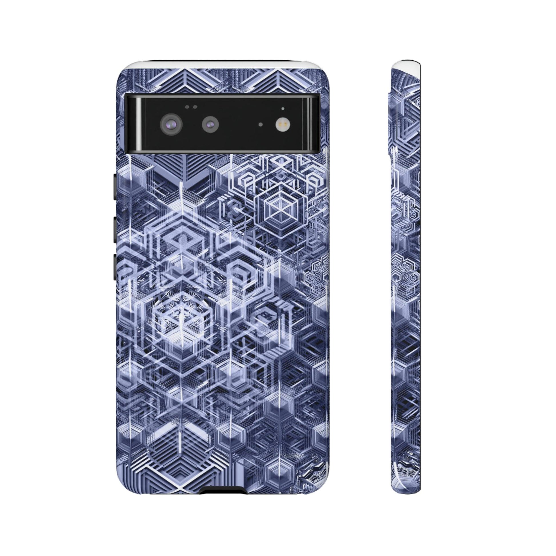 Sacred Geometry Hexagon Honeycomb Psychedelic AI Phone Case - Alchemystics.org