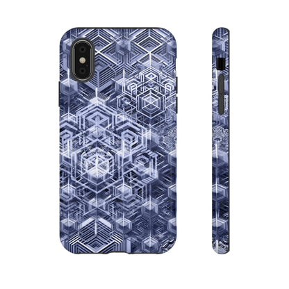 Sacred Geometry Hexagon Honeycomb Psychedelic AI Phone Case - Alchemystics.org