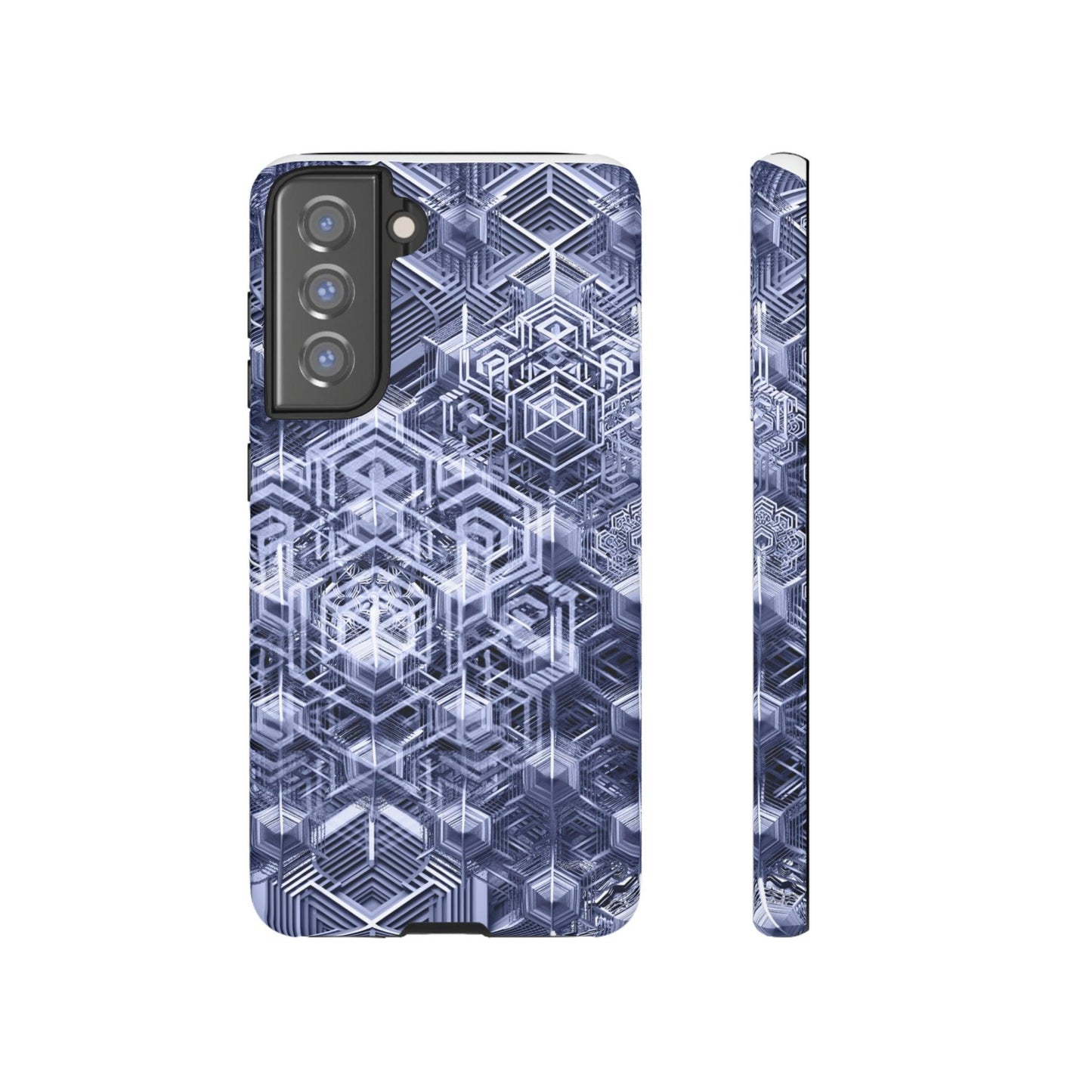 Sacred Geometry Hexagon Honeycomb Psychedelic AI Phone Case - Alchemystics.org