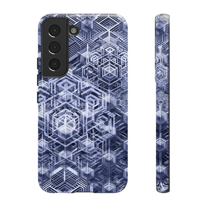 Sacred Geometry Hexagon Honeycomb Psychedelic AI Phone Case - Alchemystics.org