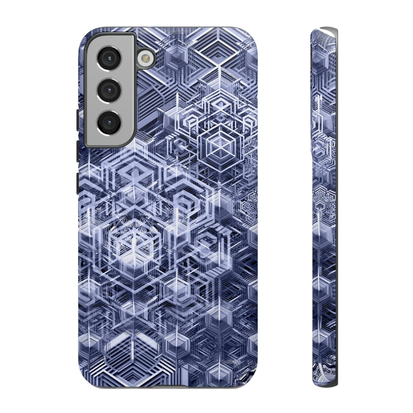 Sacred Geometry Hexagon Honeycomb Psychedelic AI Phone Case - Alchemystics.org