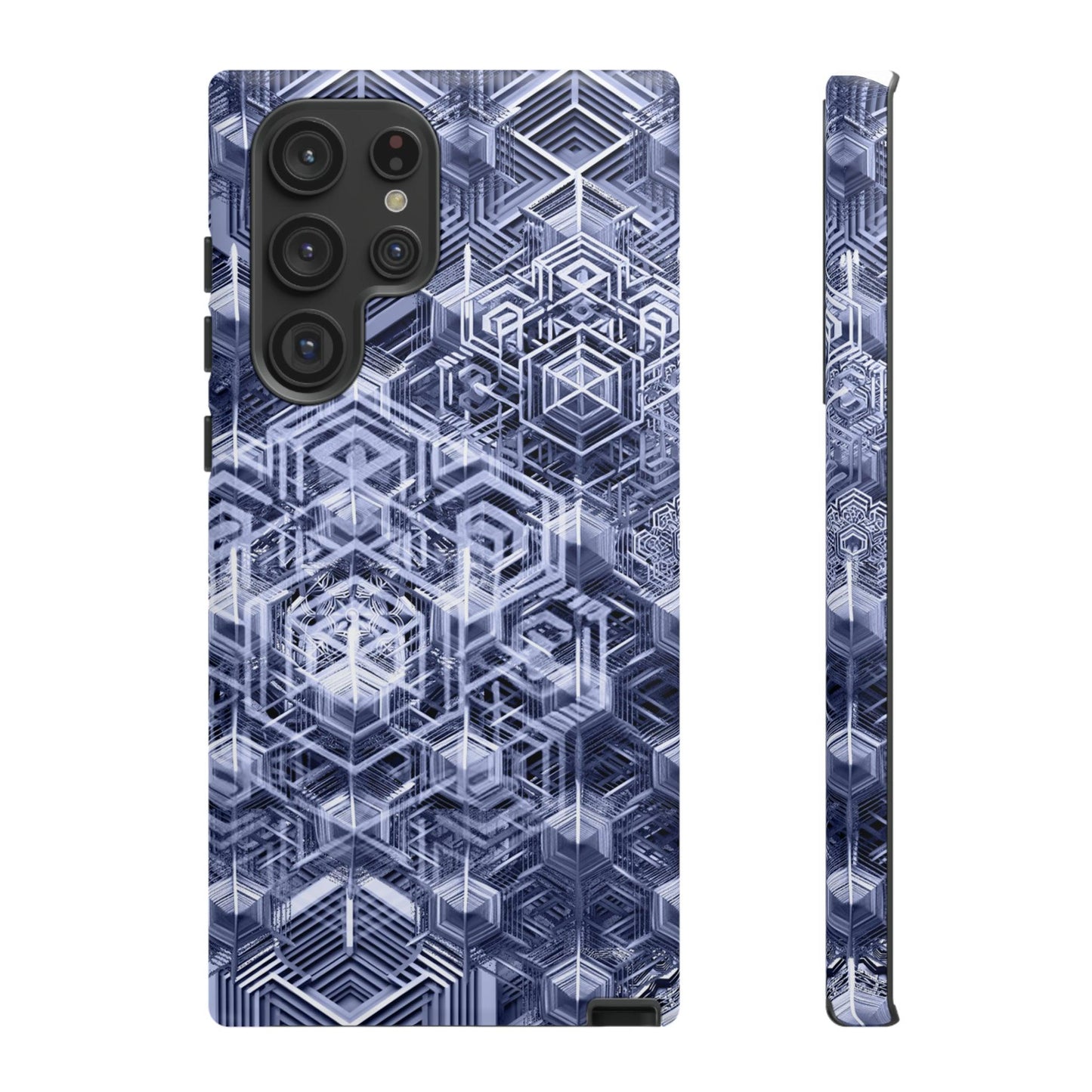 Sacred Geometry Hexagon Honeycomb Psychedelic AI Phone Case - Alchemystics.org