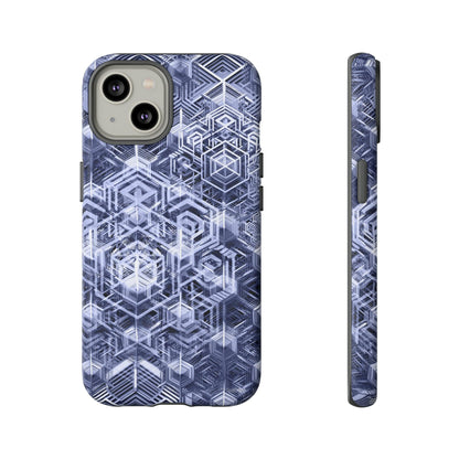 Sacred Geometry Hexagon Honeycomb Psychedelic AI Phone Case - Alchemystics.org