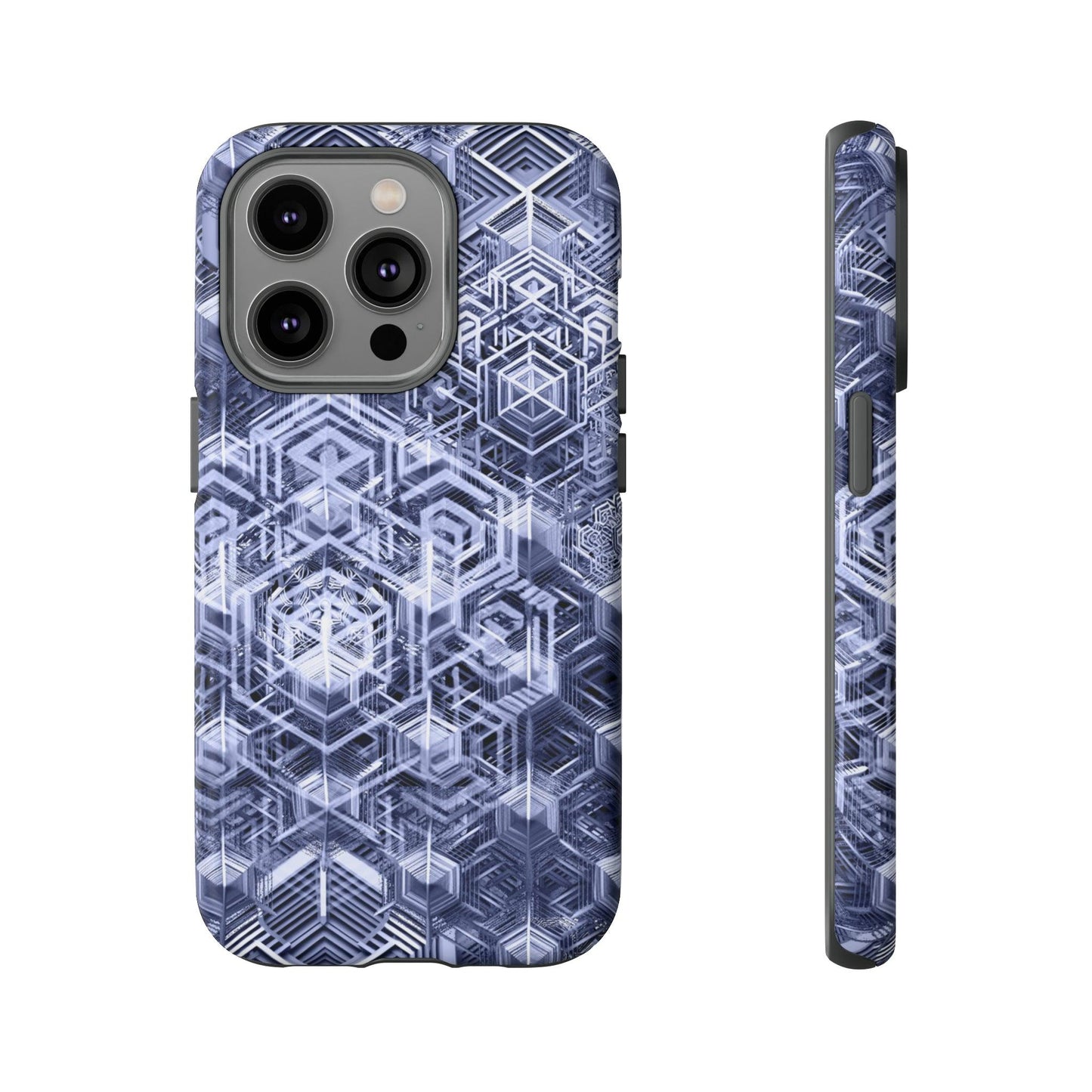 Sacred Geometry Hexagon Honeycomb Psychedelic AI Phone Case - Alchemystics.org