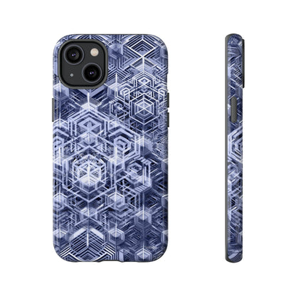 Sacred Geometry Hexagon Honeycomb Psychedelic AI Phone Case - Alchemystics.org
