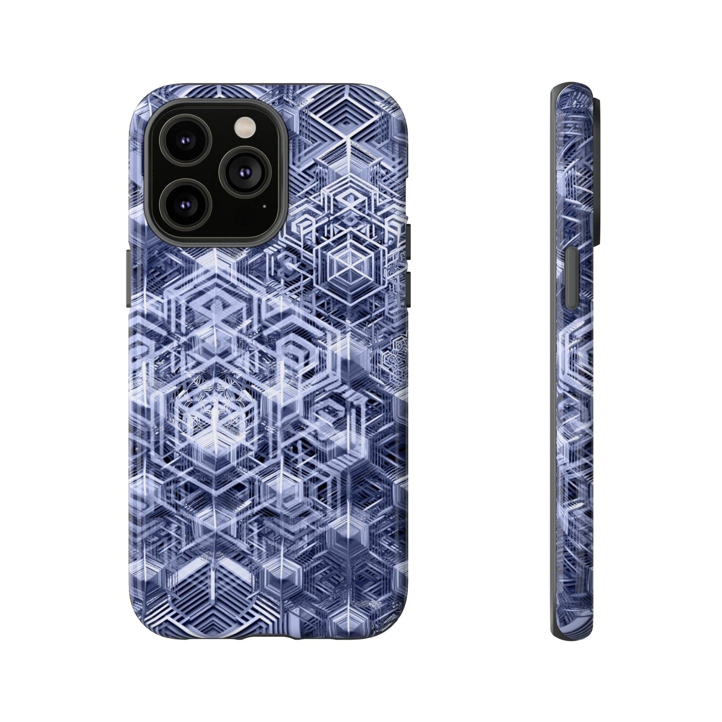Sacred Geometry Hexagon Honeycomb Psychedelic AI Phone Case - Alchemystics.org