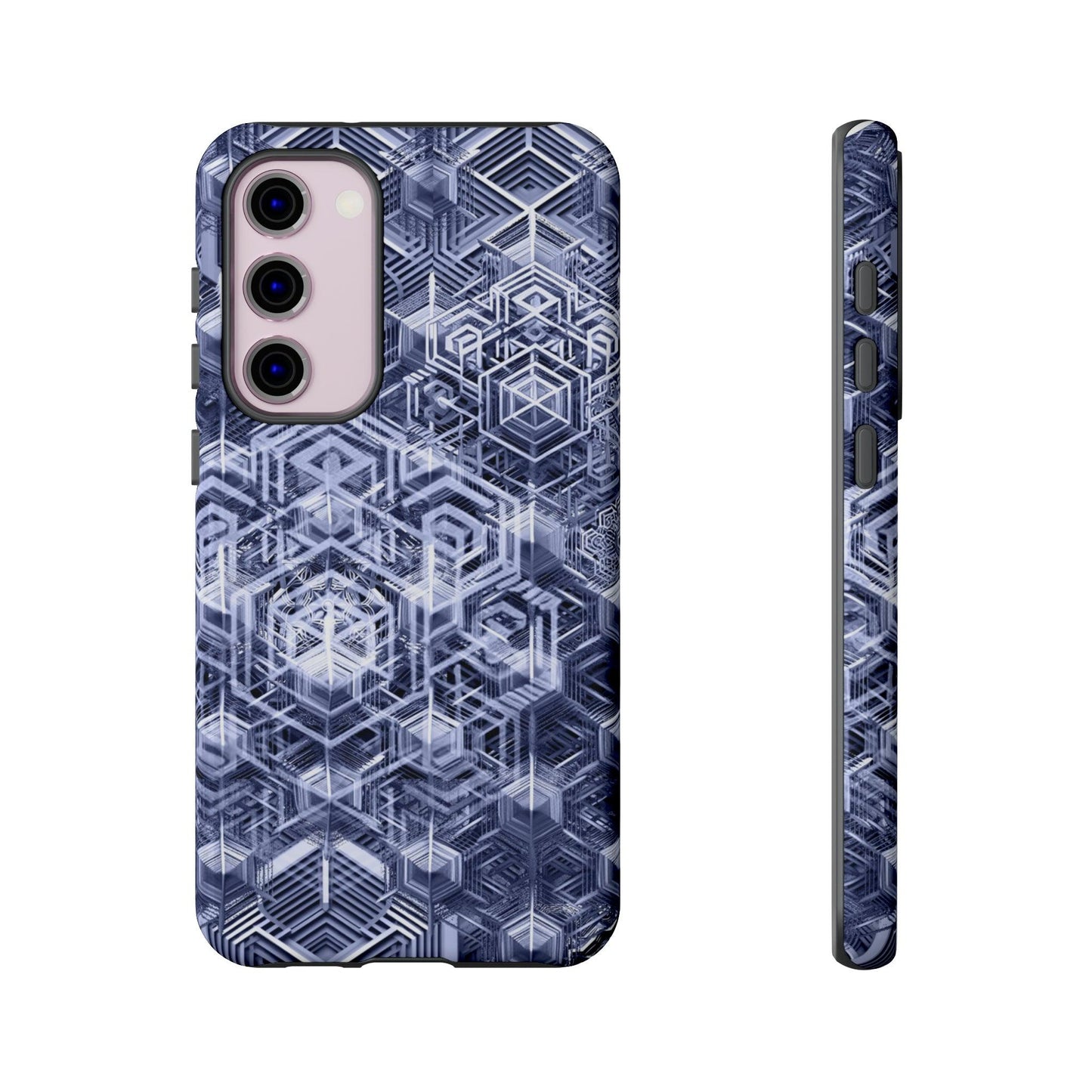 Sacred Geometry Hexagon Honeycomb Psychedelic AI Phone Case - Alchemystics.org