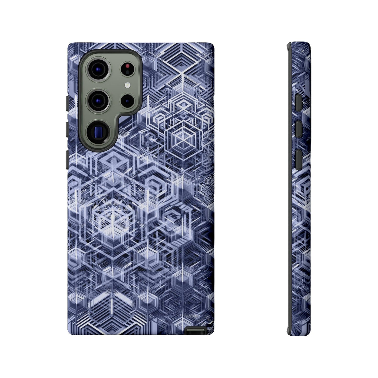 Sacred Geometry Hexagon Honeycomb Psychedelic AI Phone Case - Alchemystics.org