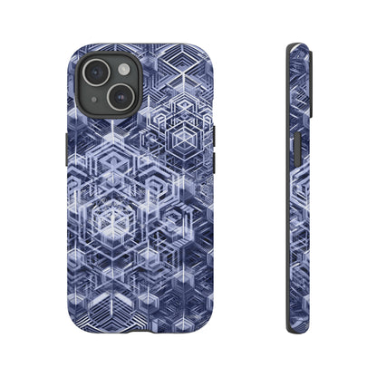 Sacred Geometry Hexagon Honeycomb Psychedelic AI Phone Case - Alchemystics.org