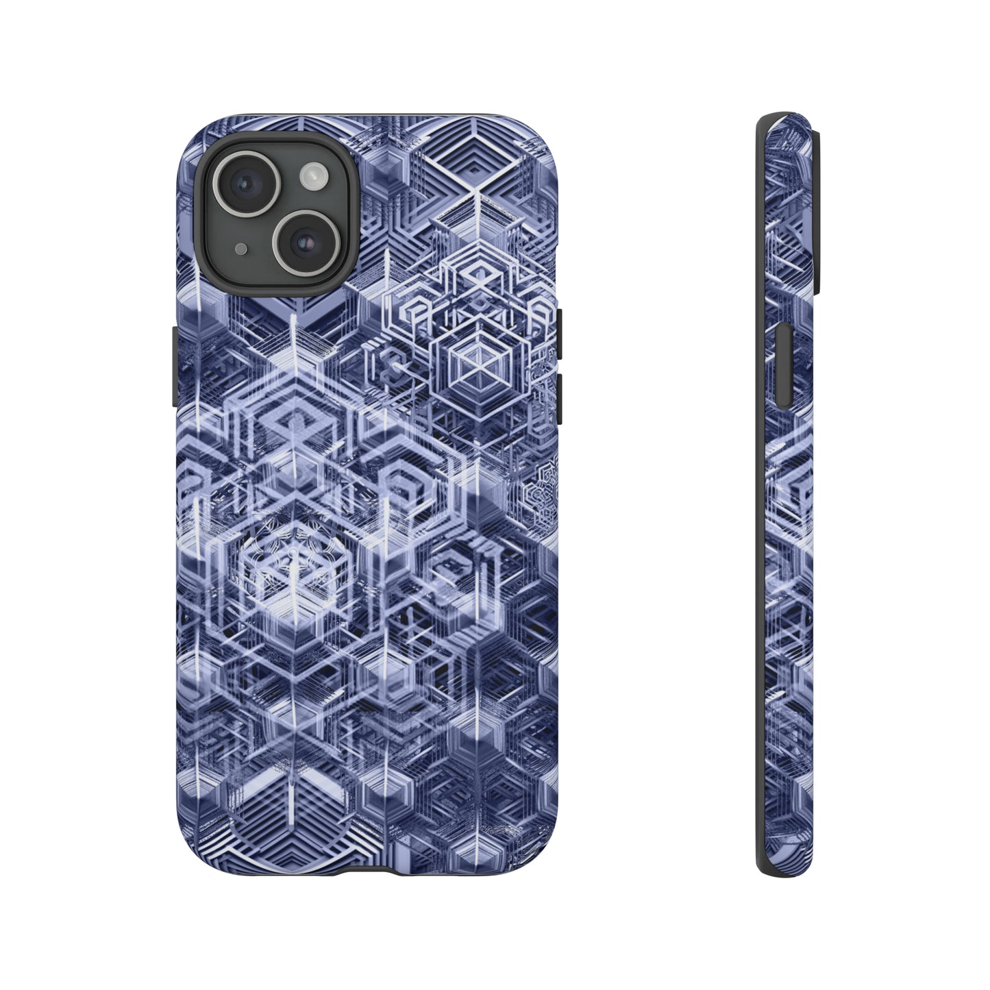 Sacred Geometry Hexagon Honeycomb Psychedelic AI Phone Case - Alchemystics.org
