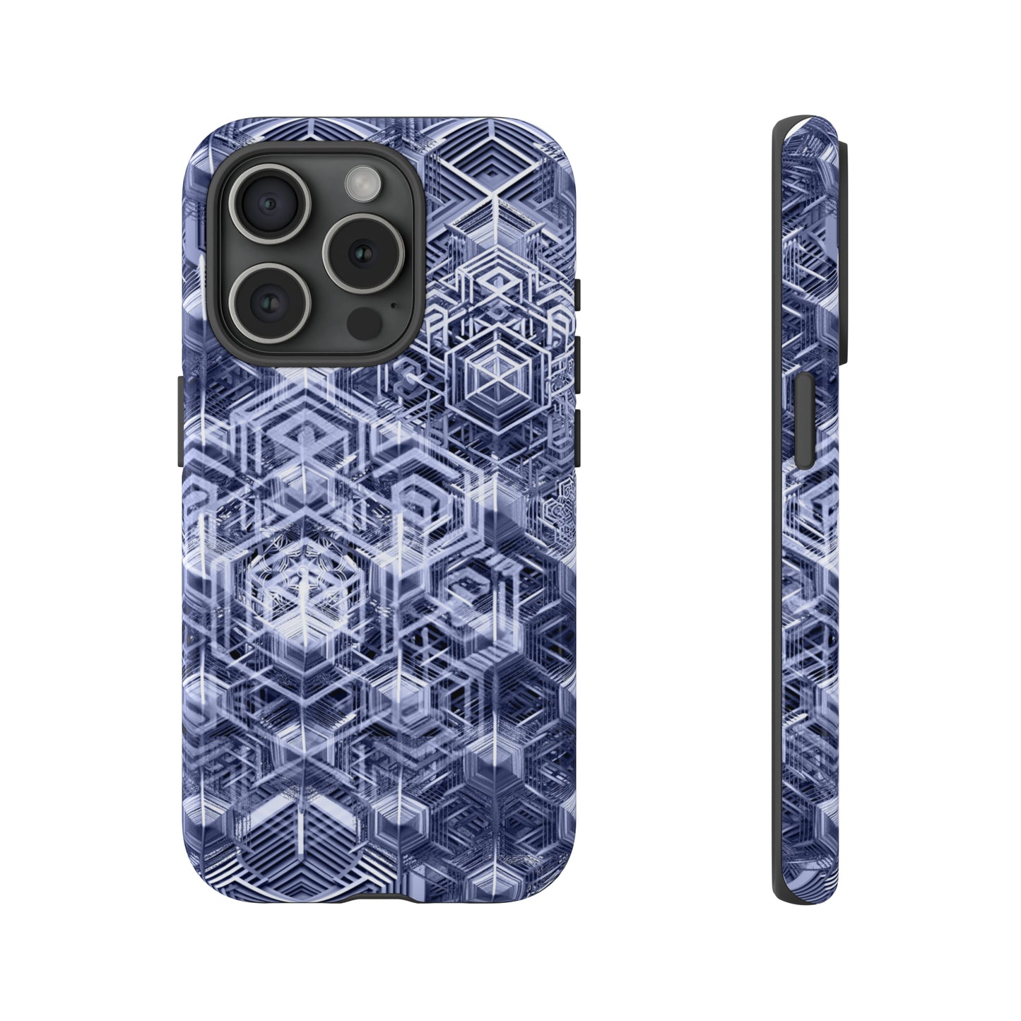 Sacred Geometry Hexagon Honeycomb Psychedelic AI Phone Case - Alchemystics.org