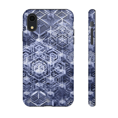 Sacred Geometry Hexagon Honeycomb Psychedelic AI Phone Case - Alchemystics.org
