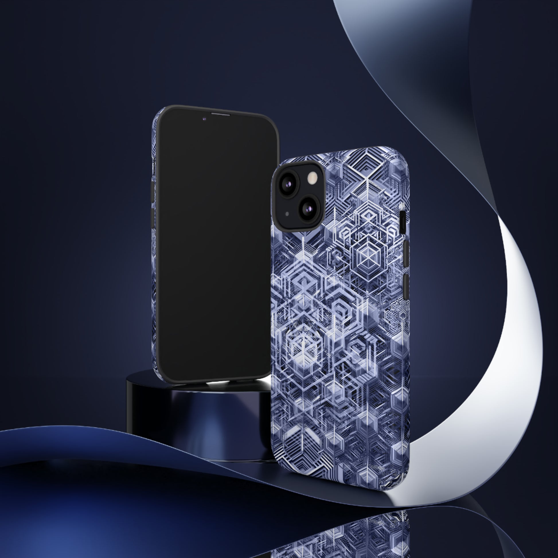 Sacred Geometry Hexagon Honeycomb Psychedelic AI Phone Case - Alchemystics.org
