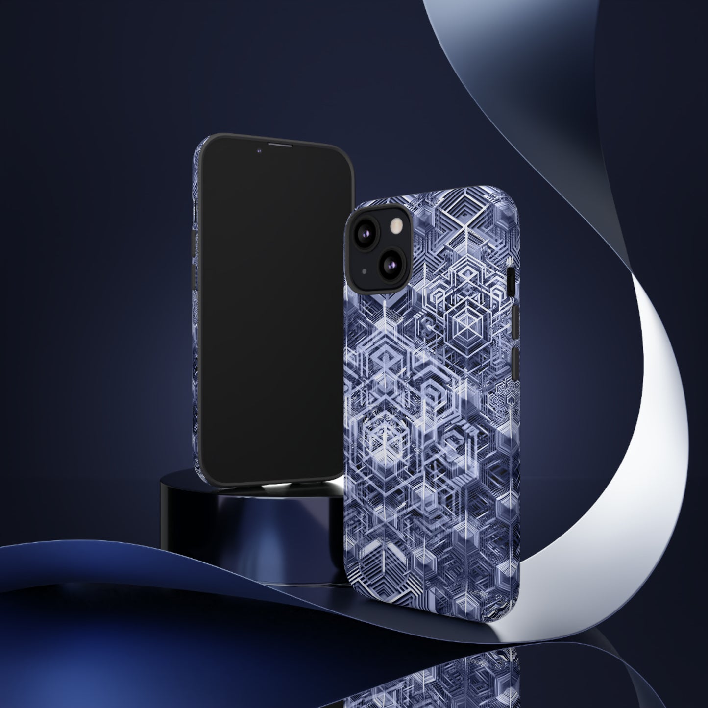 Sacred Geometry Hexagon Honeycomb Psychedelic AI Phone Case - Alchemystics.org