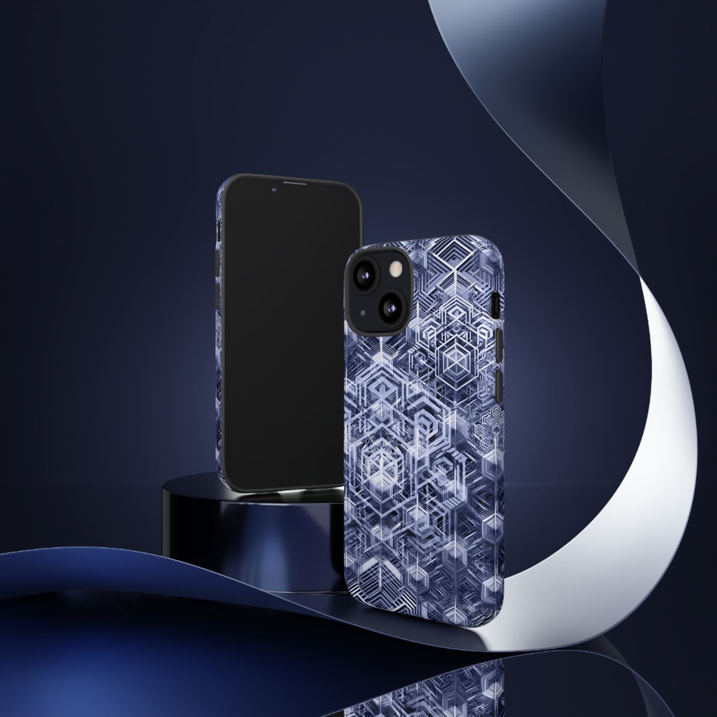 Sacred Geometry Hexagon Honeycomb Psychedelic AI Phone Case - Alchemystics.org