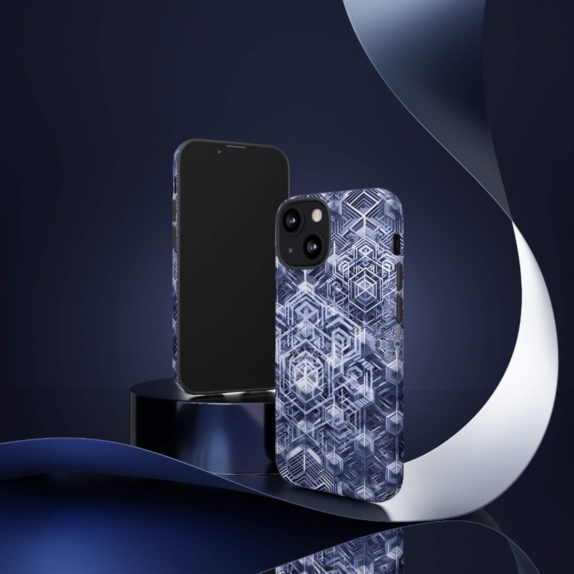 Sacred Geometry Hexagon Honeycomb Psychedelic AI Phone Case - Alchemystics.org