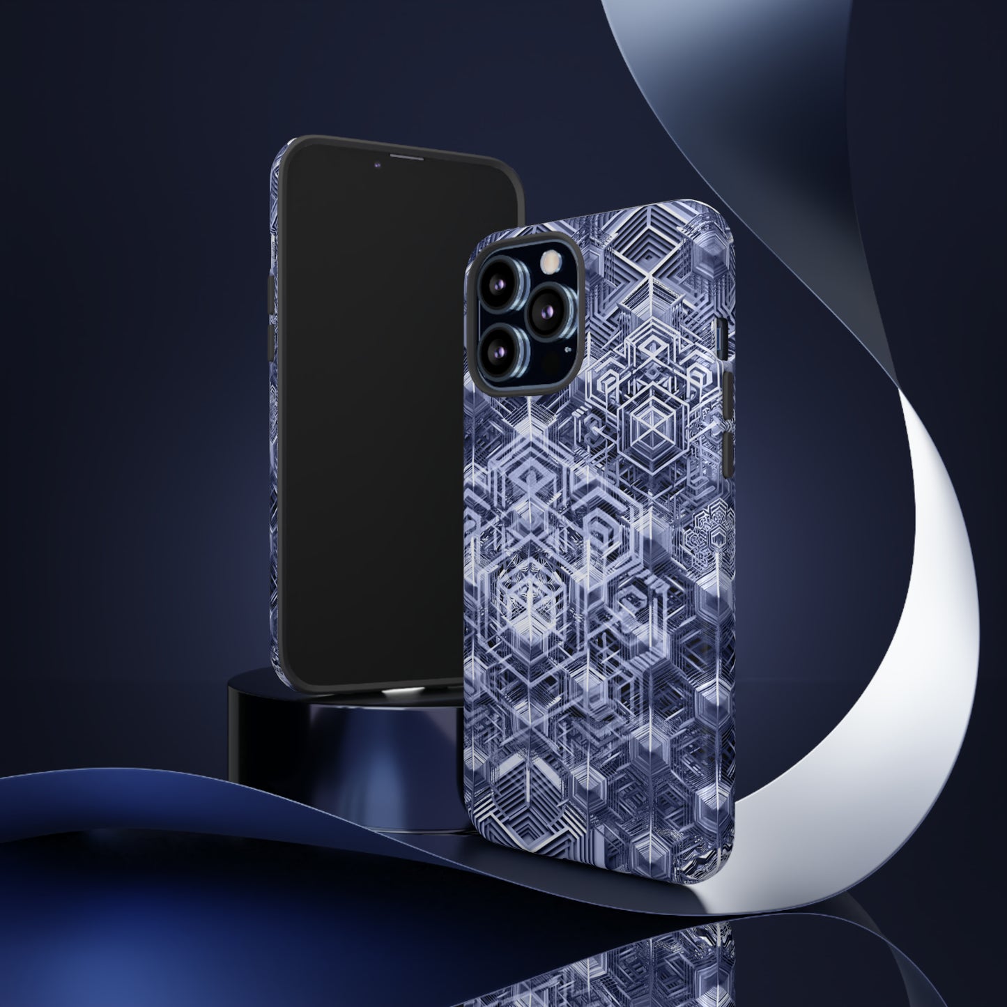 Sacred Geometry Hexagon Honeycomb Psychedelic AI Phone Case - Alchemystics.org