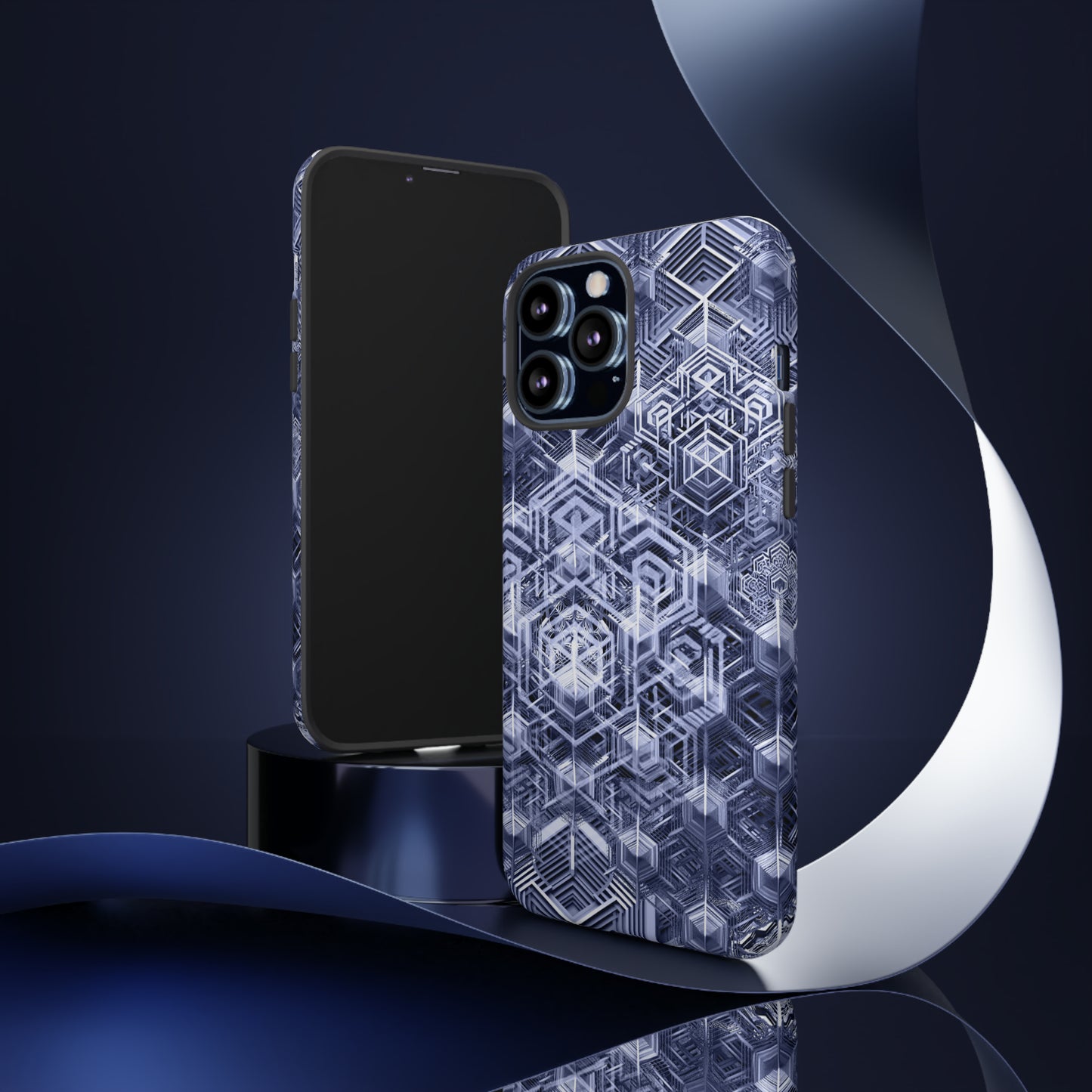 Sacred Geometry Hexagon Honeycomb Psychedelic AI Phone Case - Alchemystics.org