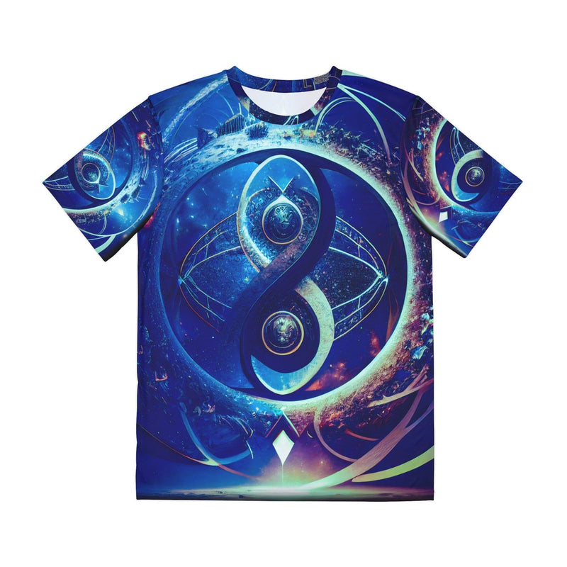 Infinity Blue — Sacred Geometry All-Over Print T-Shirt