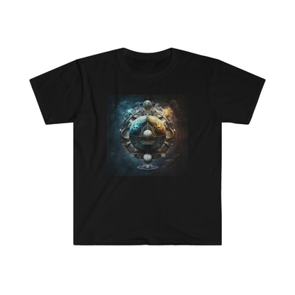 Symmetry of Worlds : Embrace the Perfect Balance of Order and Chaos - Visionary Psychedelic Ai Art Men's and Women's Unisex Soft Style T-Shirt for Festival and Street Wear - Alchemystics.org
