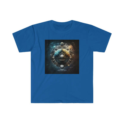 Symmetry of Worlds : Embrace the Perfect Balance of Order and Chaos - Visionary Psychedelic Ai Art Men's and Women's Unisex Soft Style T-Shirt for Festival and Street Wear - Alchemystics.org
