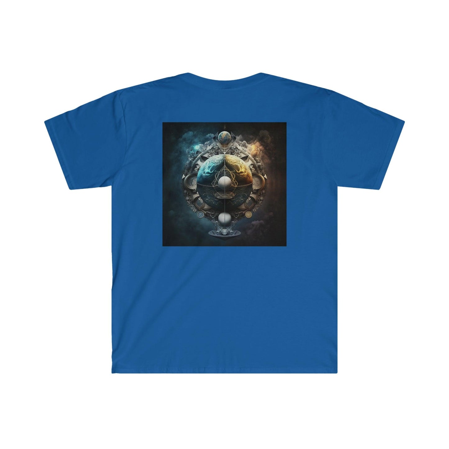 Symmetry of Worlds : Embrace the Perfect Balance of Order and Chaos - Visionary Psychedelic Ai Art Men's and Women's Unisex Soft Style T-Shirt for Festival and Street Wear - Alchemystics.org