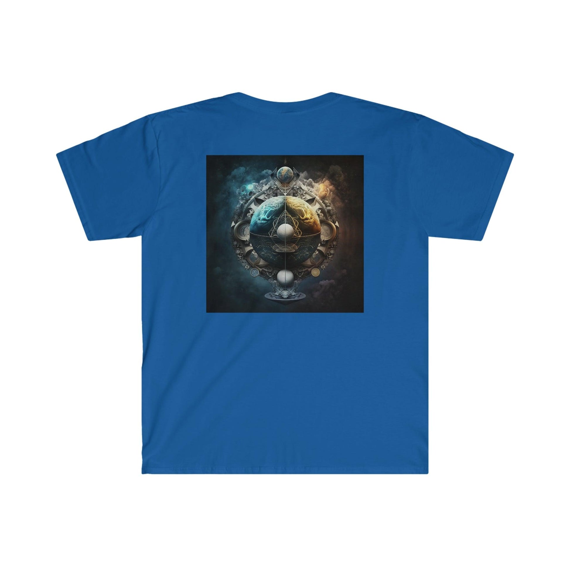 Symmetry of Worlds : Embrace the Perfect Balance of Order and Chaos - Visionary Psychedelic Ai Art Men's and Women's Unisex Soft Style T-Shirt for Festival and Street Wear - Alchemystics.org