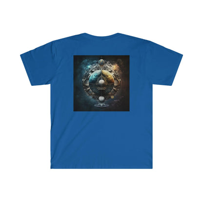 Symmetry of Worlds : Embrace the Perfect Balance of Order and Chaos - Visionary Psychedelic Ai Art Men's and Women's Unisex Soft Style T-Shirt for Festival and Street Wear - Alchemystics.org