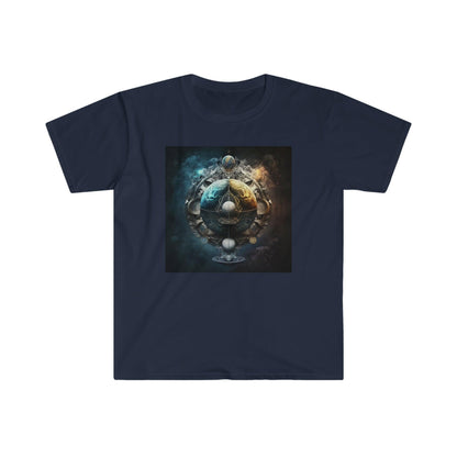 Symmetry of Worlds : Embrace the Perfect Balance of Order and Chaos - Visionary Psychedelic Ai Art Men's and Women's Unisex Soft Style T-Shirt for Festival and Street Wear - Alchemystics.org
