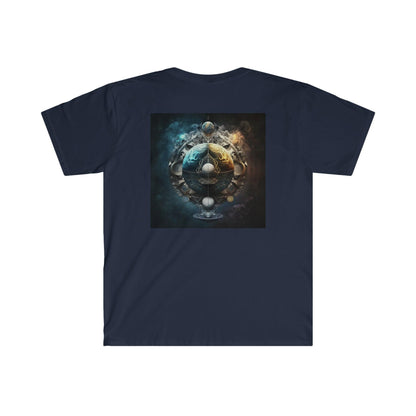 Symmetry of Worlds : Embrace the Perfect Balance of Order and Chaos - Visionary Psychedelic Ai Art Men's and Women's Unisex Soft Style T-Shirt for Festival and Street Wear - Alchemystics.org