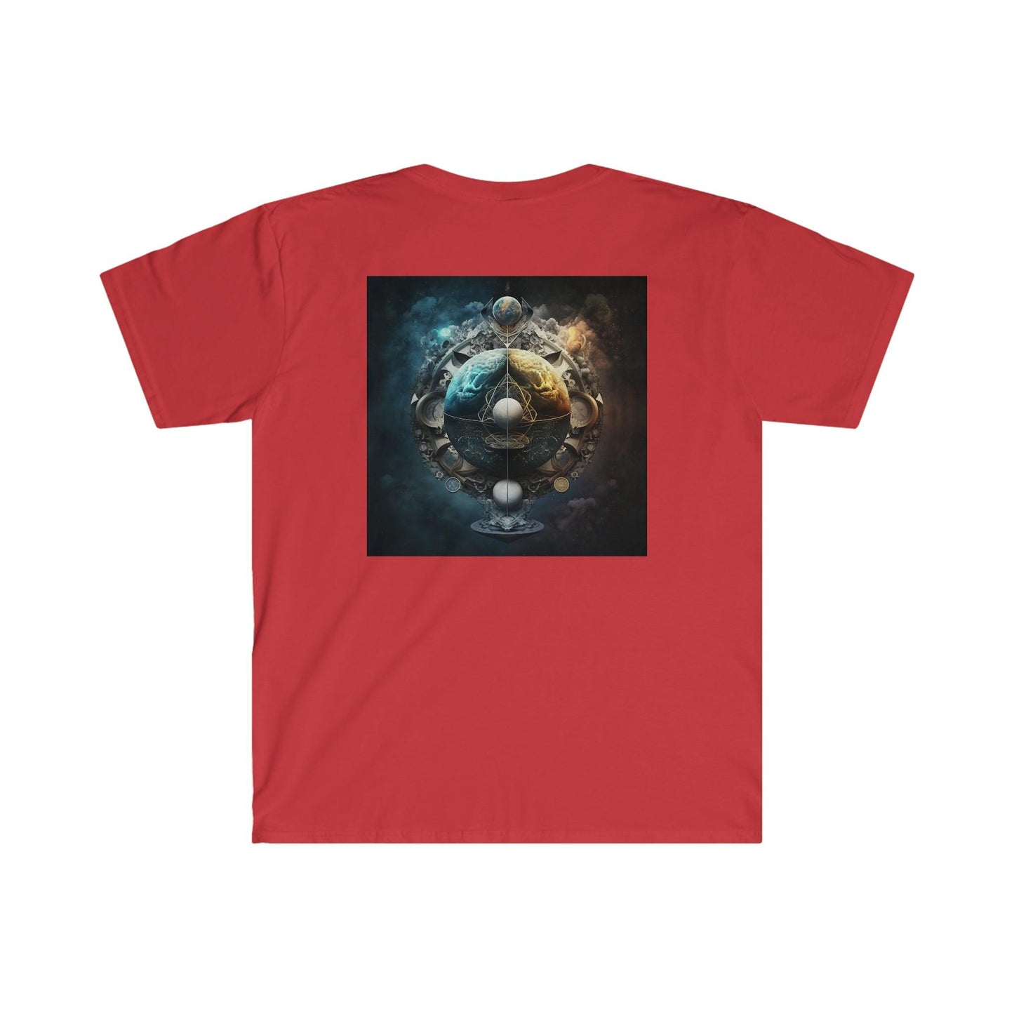 Symmetry of Worlds : Embrace the Perfect Balance of Order and Chaos - Visionary Psychedelic Ai Art Men's and Women's Unisex Soft Style T-Shirt for Festival and Street Wear - Alchemystics.org