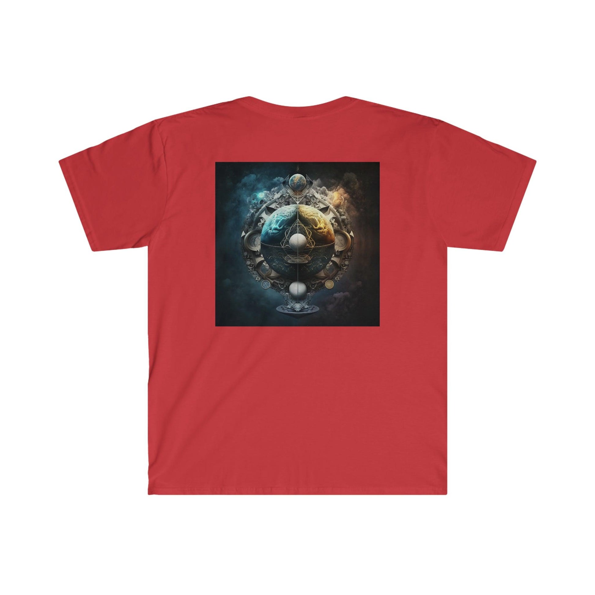 Symmetry of Worlds : Embrace the Perfect Balance of Order and Chaos - Visionary Psychedelic Ai Art Men's and Women's Unisex Soft Style T-Shirt for Festival and Street Wear - Alchemystics.org