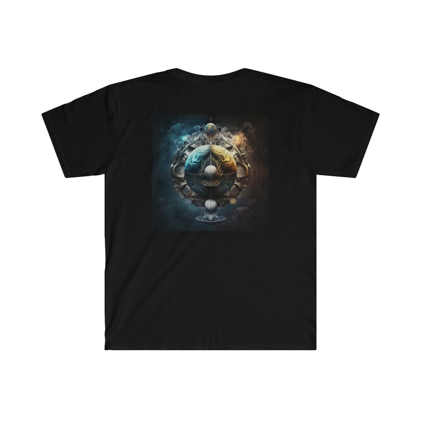 Symmetry of Worlds : Embrace the Perfect Balance of Order and Chaos - Visionary Psychedelic Ai Art Men's and Women's Unisex Soft Style T-Shirt for Festival and Street Wear - Alchemystics.org