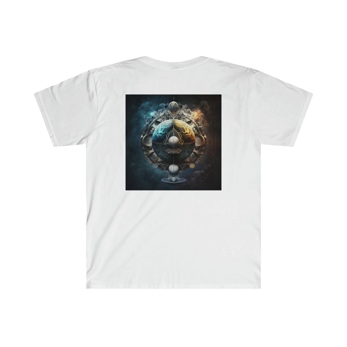 Symmetry of Worlds : Embrace the Perfect Balance of Order and Chaos - Visionary Psychedelic Ai Art Men's and Women's Unisex Soft Style T-Shirt for Festival and Street Wear - Alchemystics.org