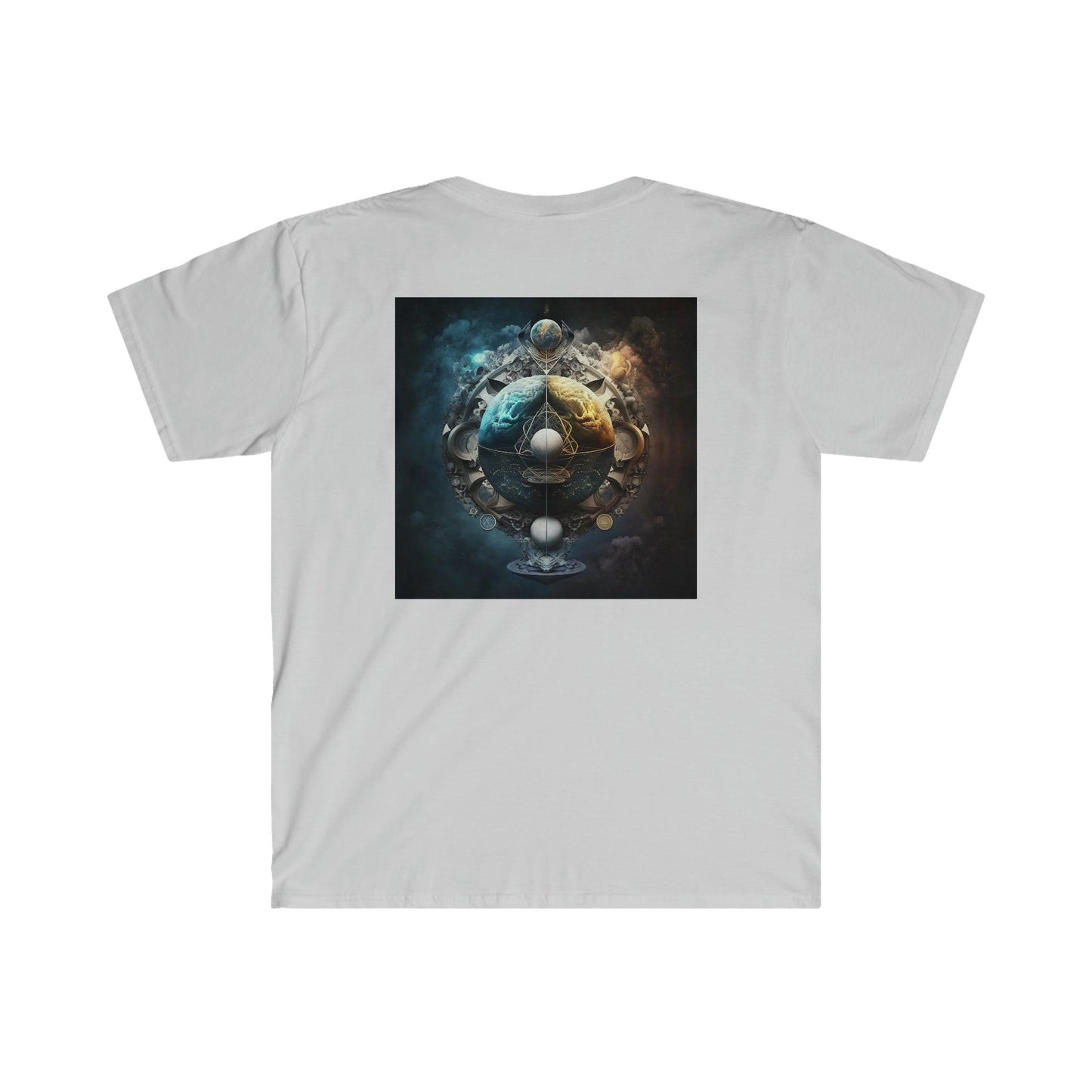 Symmetry of Worlds : Embrace the Perfect Balance of Order and Chaos - Visionary Psychedelic Ai Art Men's and Women's Unisex Soft Style T-Shirt for Festival and Street Wear - Alchemystics.org
