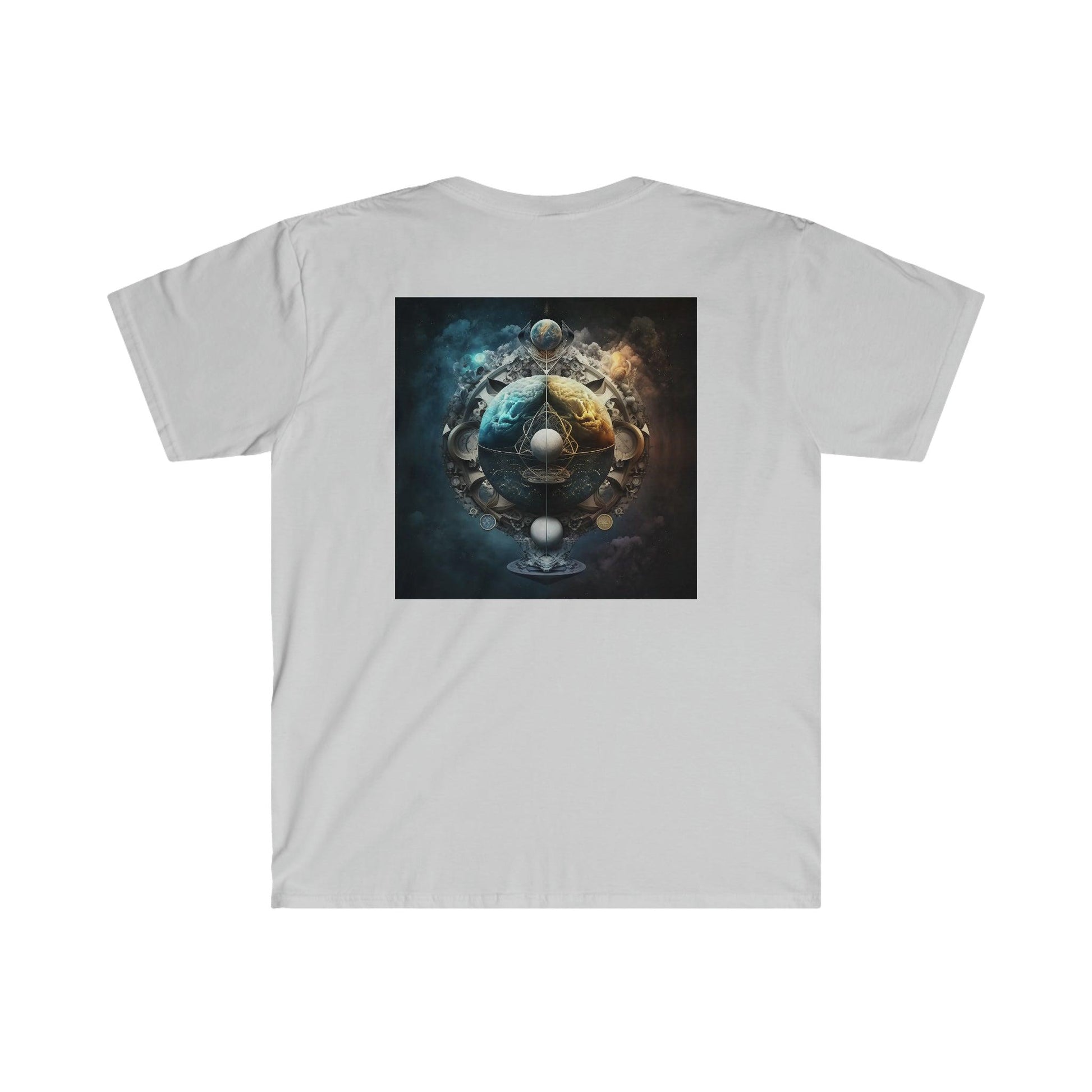 Symmetry of Worlds : Embrace the Perfect Balance of Order and Chaos - Visionary Psychedelic Ai Art Men's and Women's Unisex Soft Style T-Shirt for Festival and Street Wear - Alchemystics.org