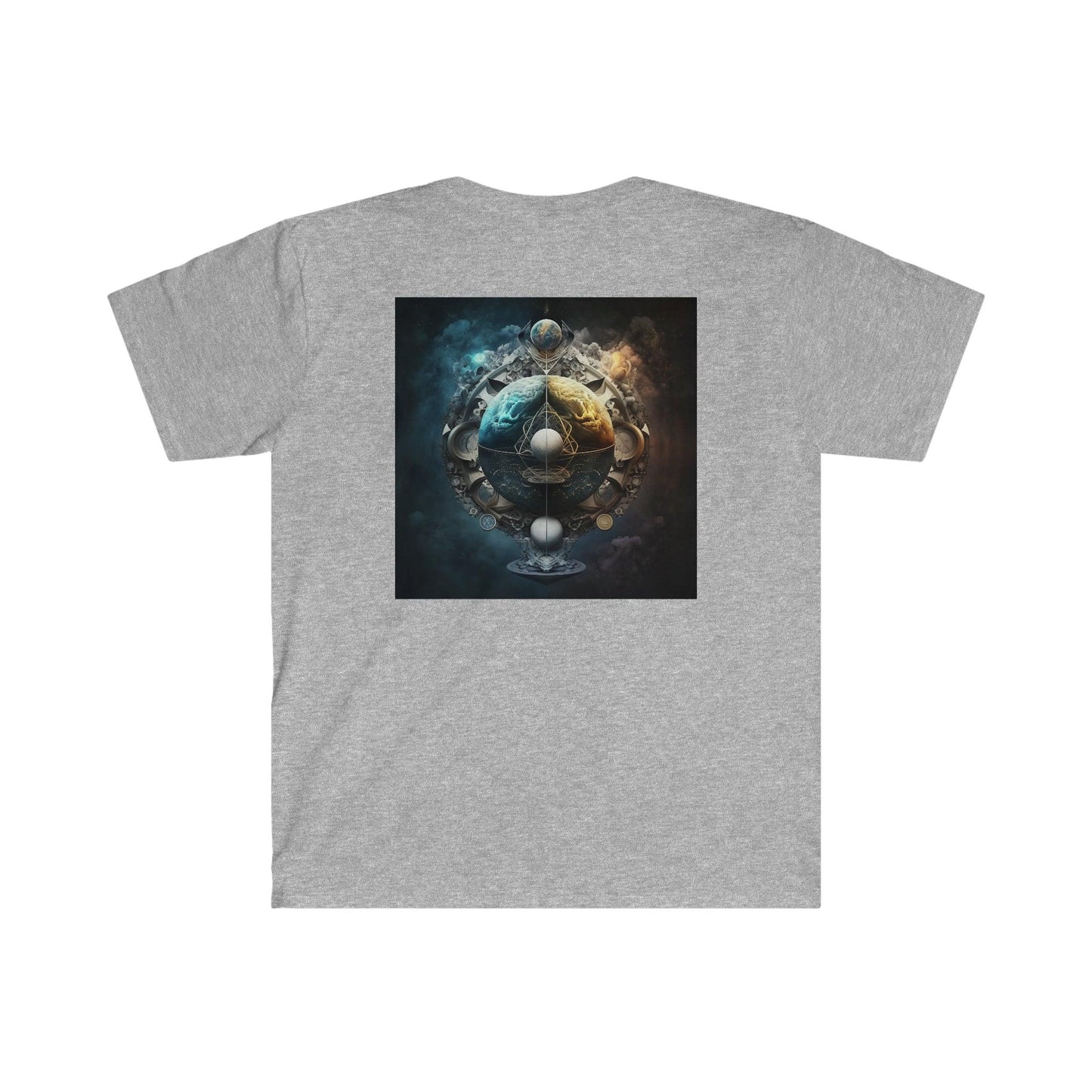 Symmetry of Worlds : Embrace the Perfect Balance of Order and Chaos - Visionary Psychedelic Ai Art Men's and Women's Unisex Soft Style T-Shirt for Festival and Street Wear - Alchemystics.org