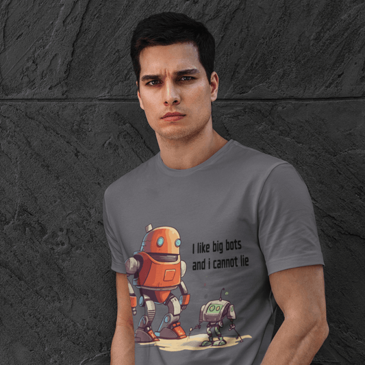 Tech Programmer Database Admin Web Developer Robot T-Shirt | I Like Big Bots | Men's and Women's Unisex Soft Style | Front Only - Alchemystics.org
