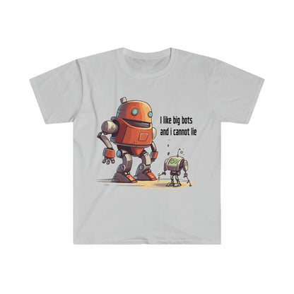 Tech Programmer Database Admin Web Developer Robot T-Shirt | I Like Big Bots | Men's and Women's Unisex Soft Style | Front Only - Alchemystics.org