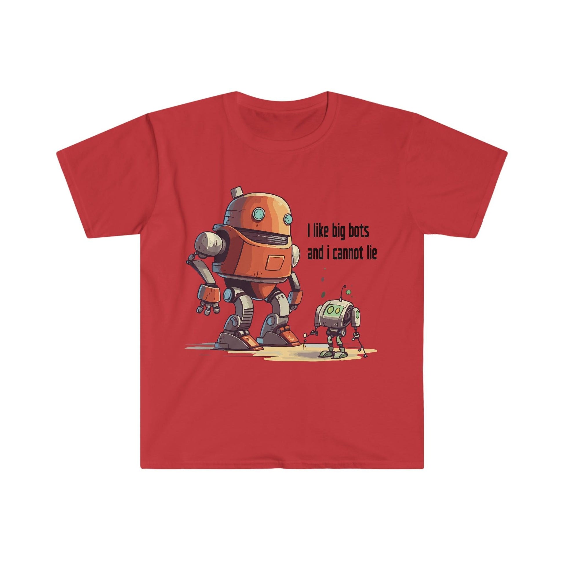 Tech Programmer Database Admin Web Developer Robot T-Shirt | I Like Big Bots | Men's and Women's Unisex Soft Style | Front Only - Alchemystics.org