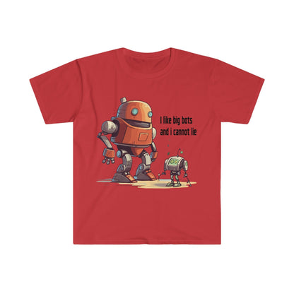 Tech Programmer Database Admin Web Developer Robot T-Shirt | I Like Big Bots | Men's and Women's Unisex Soft Style | Front Only - Alchemystics.org