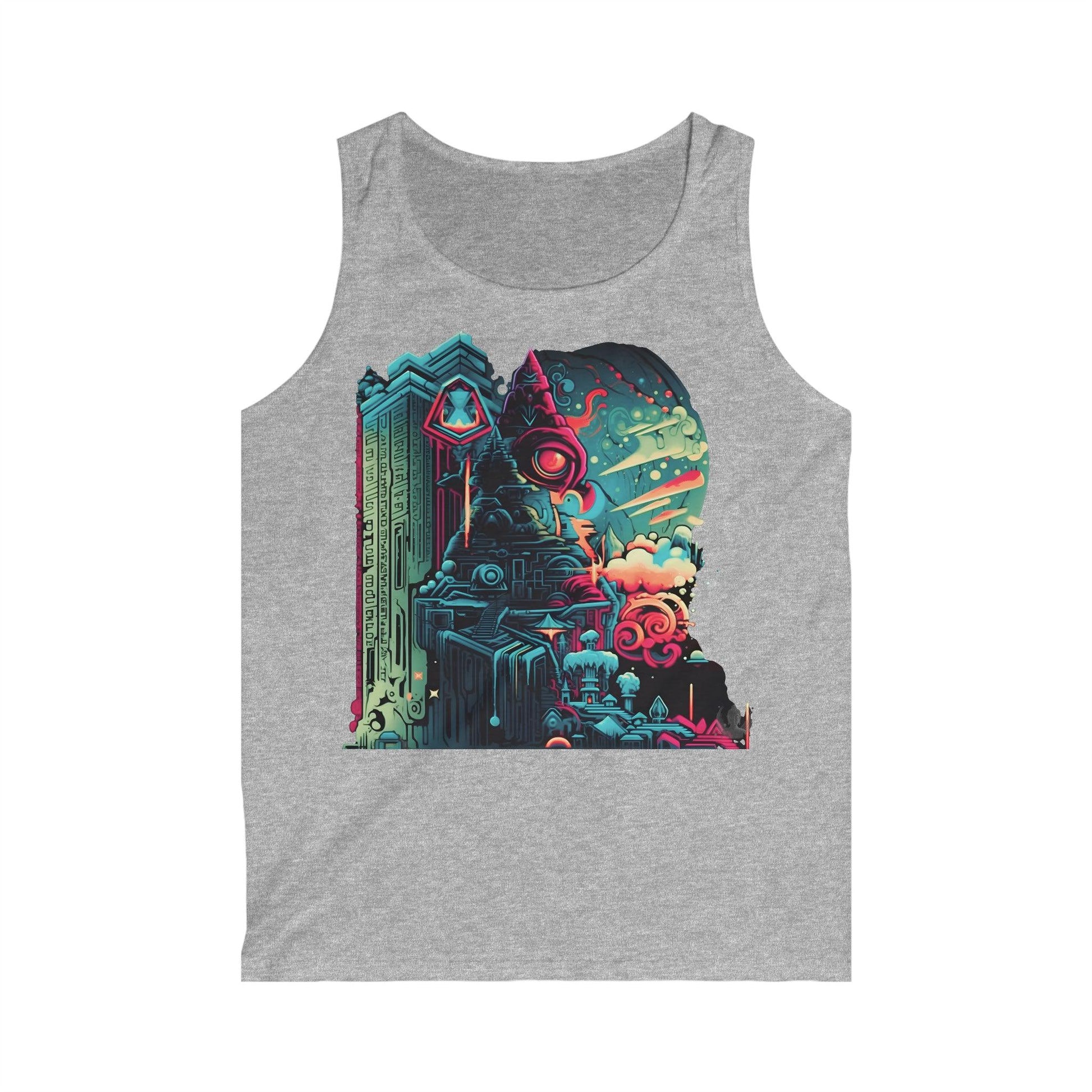 The Alchemystical Dream Illustration Men's and Women's Unisex Softstyle Tank Top for Festival and Street Wear - Alchemystics.org