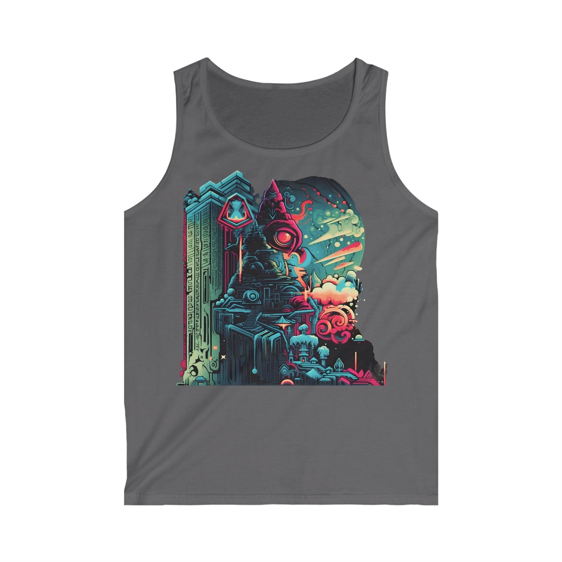 The Alchemystical Dream Illustration Men's and Women's Unisex Softstyle Tank Top for Festival and Street Wear - Alchemystics.org
