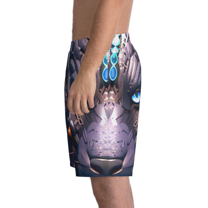 The Jeweled Jaguar Jungle Beach Shorts - Alchemystics.org